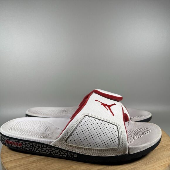 Jordan Hydro 3 Retro Men's Size 12 University Red White Black 854556-103 - Picture 1 of 9